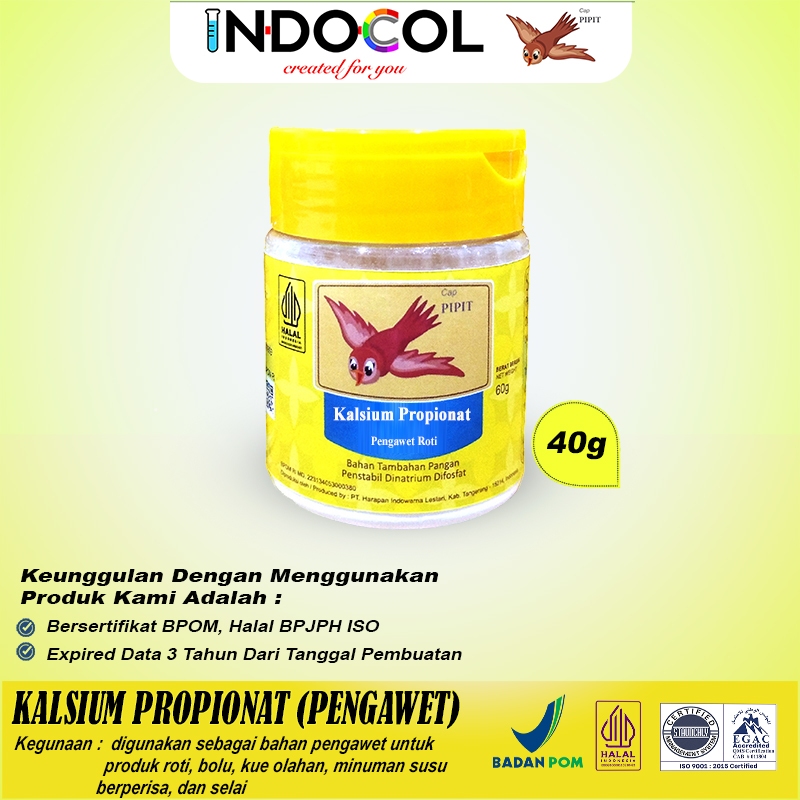 KALSIUM PROPIONAT (Pengawet) Cap Pipit @40gr