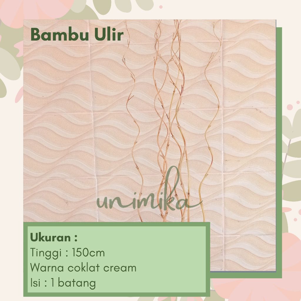 Bambu Ulir | Dekorasi bambu | | Daun & Bunga Kering | Murah di Bali