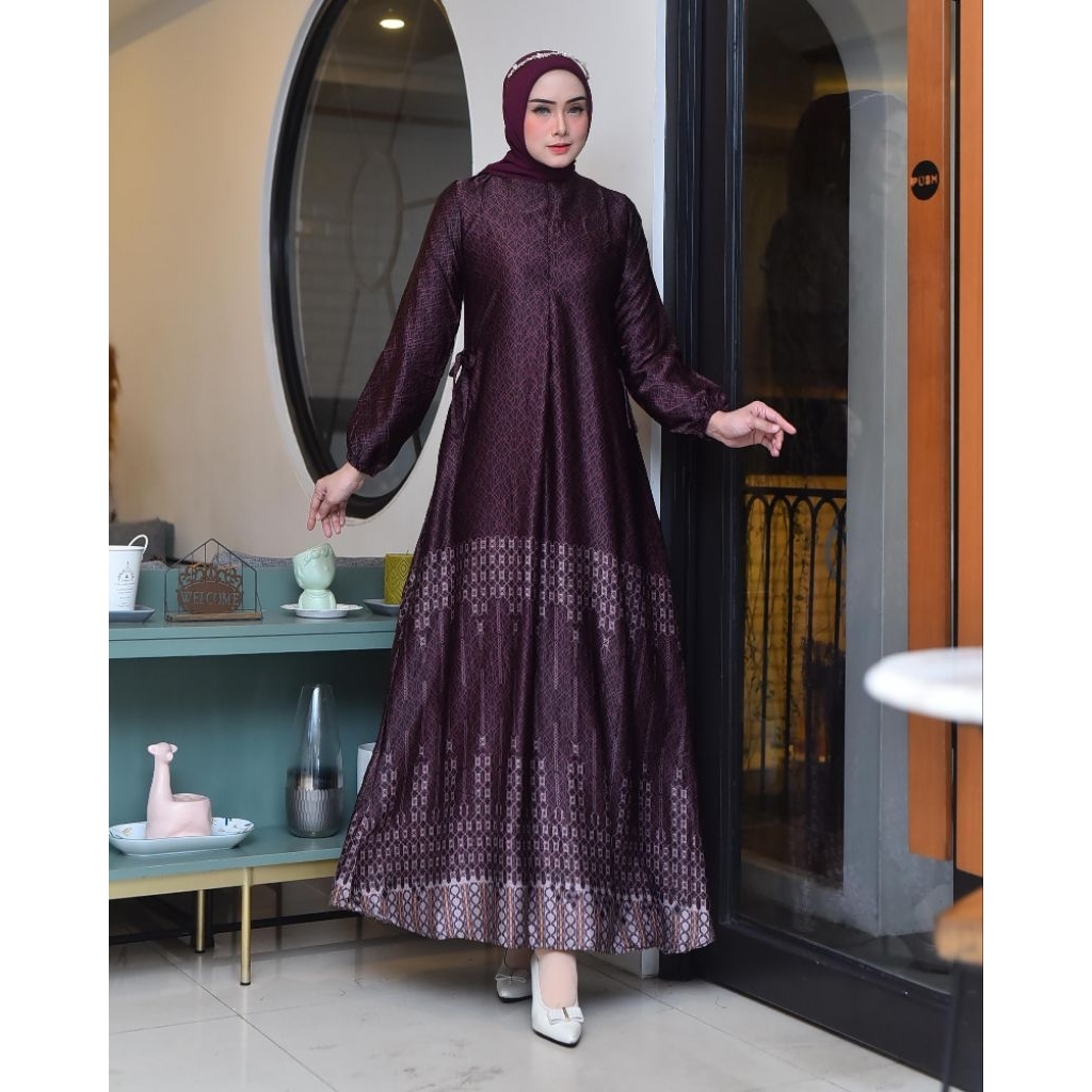 Gamis Silk Premium Import | Bahan Sutra Mewah Lembut & Adem | Gamis Lebaran Elegan Terbaru 2026