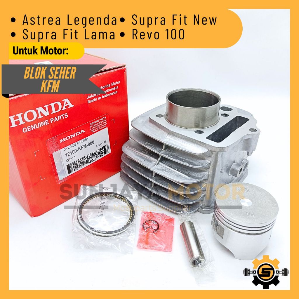 Block Boring Silinder Kualitas Original Honda KFM Blok Seher Astrea Legenda Supra Fit New Revo 100 S