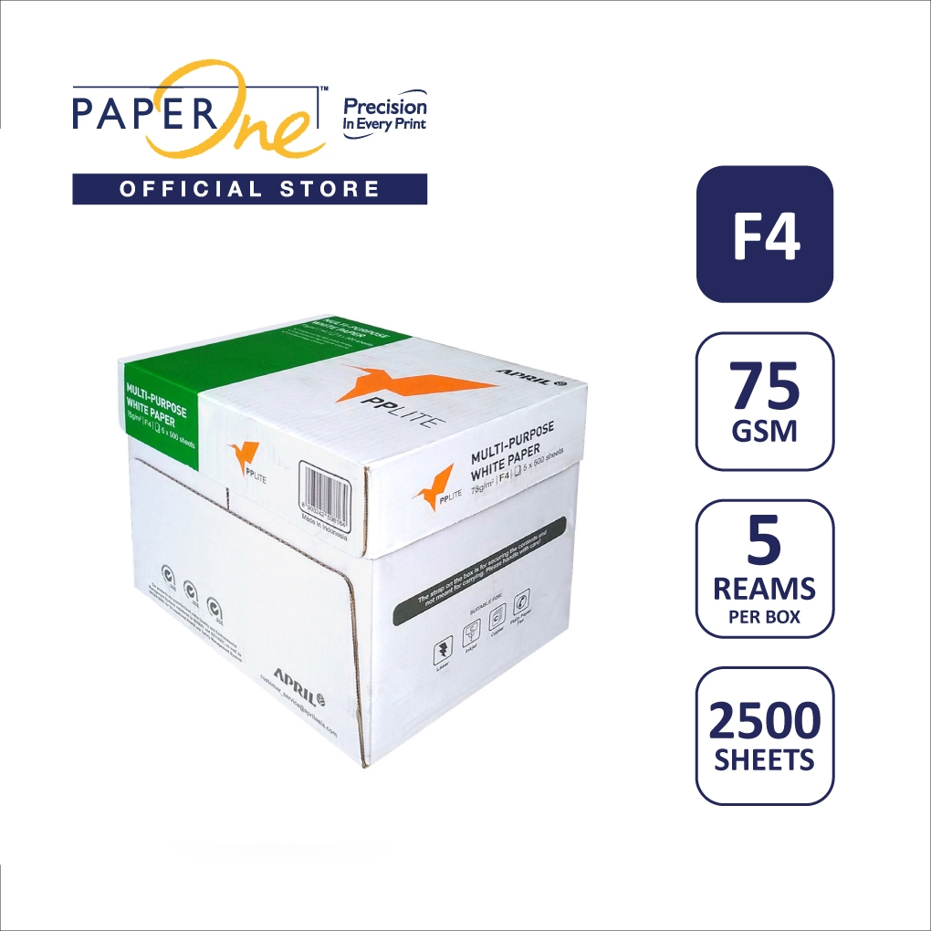 PP Lite Kertas F4 75gr Copier 1 Box (2500 lembar) Kertas HVS F4 Kertas Fotocopy