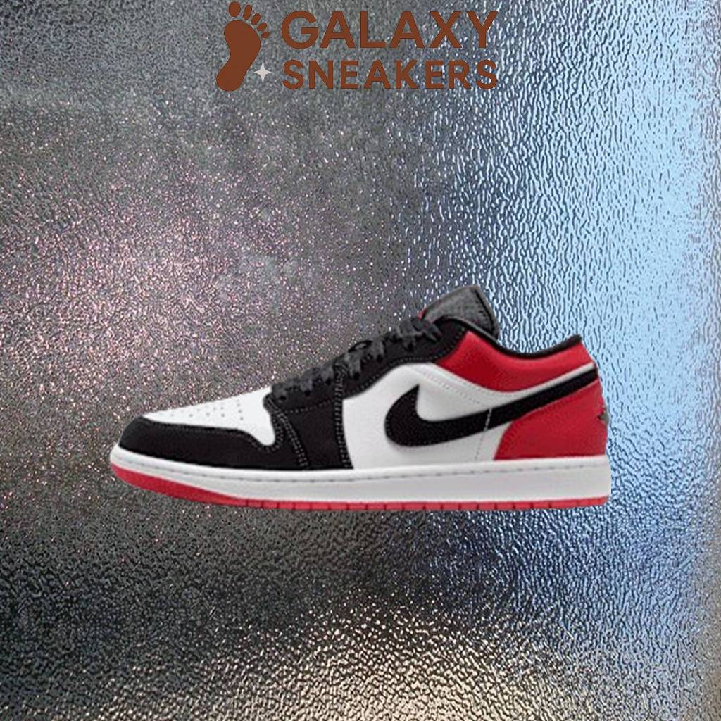 Sneakers Merah Hitam / Authentic / unisex / DunkJordan Low Black Toe