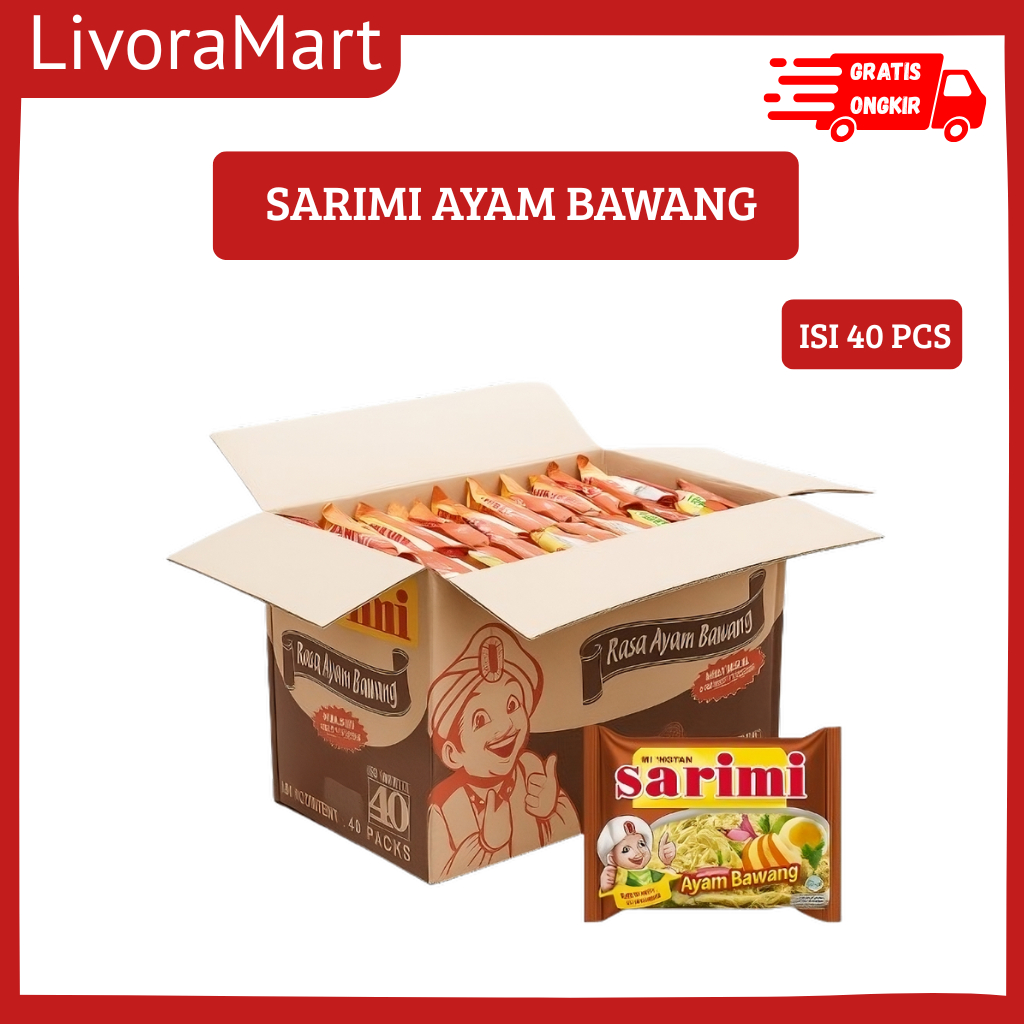 Sarimi Ayam Bawang 1 Dus/Karton Isi 40 Pcs