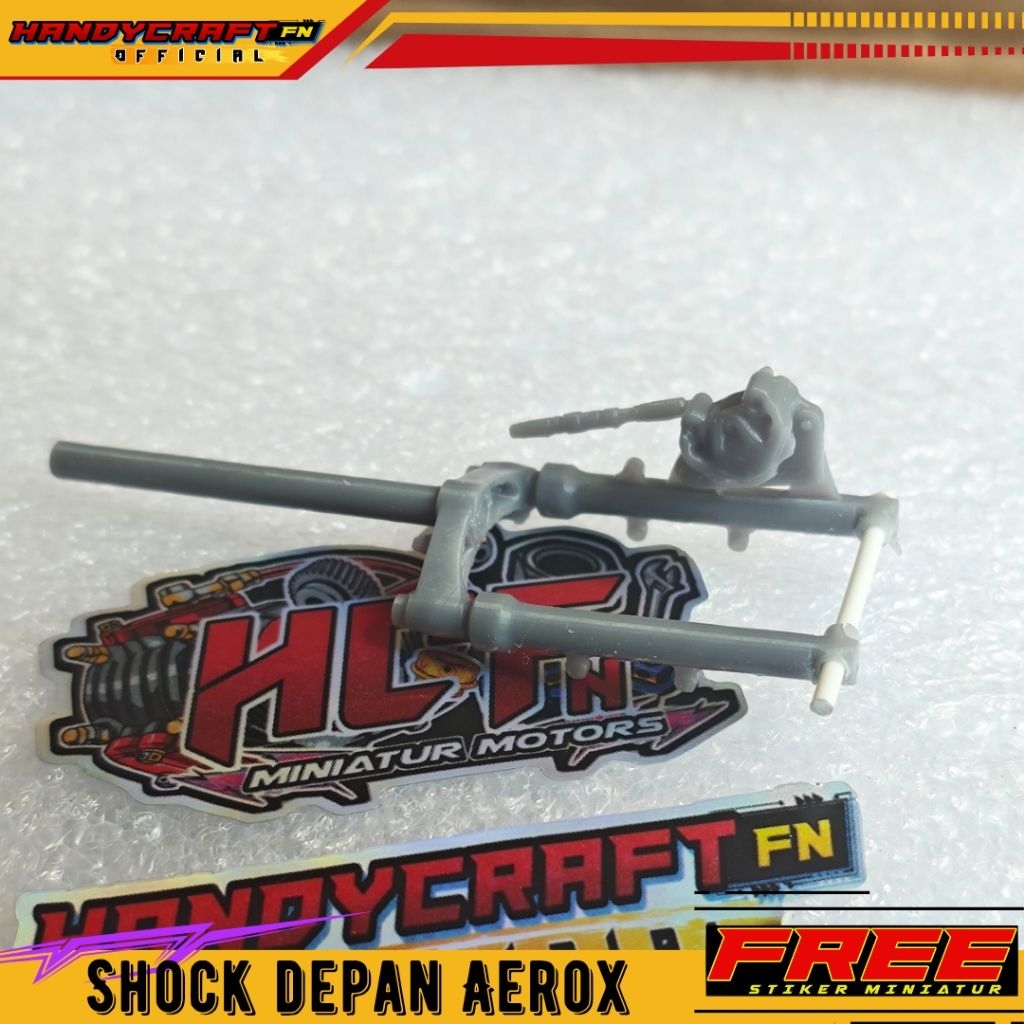 Miniatur Shock Depan AEROX skala 1:12 Bahan Resin 3D