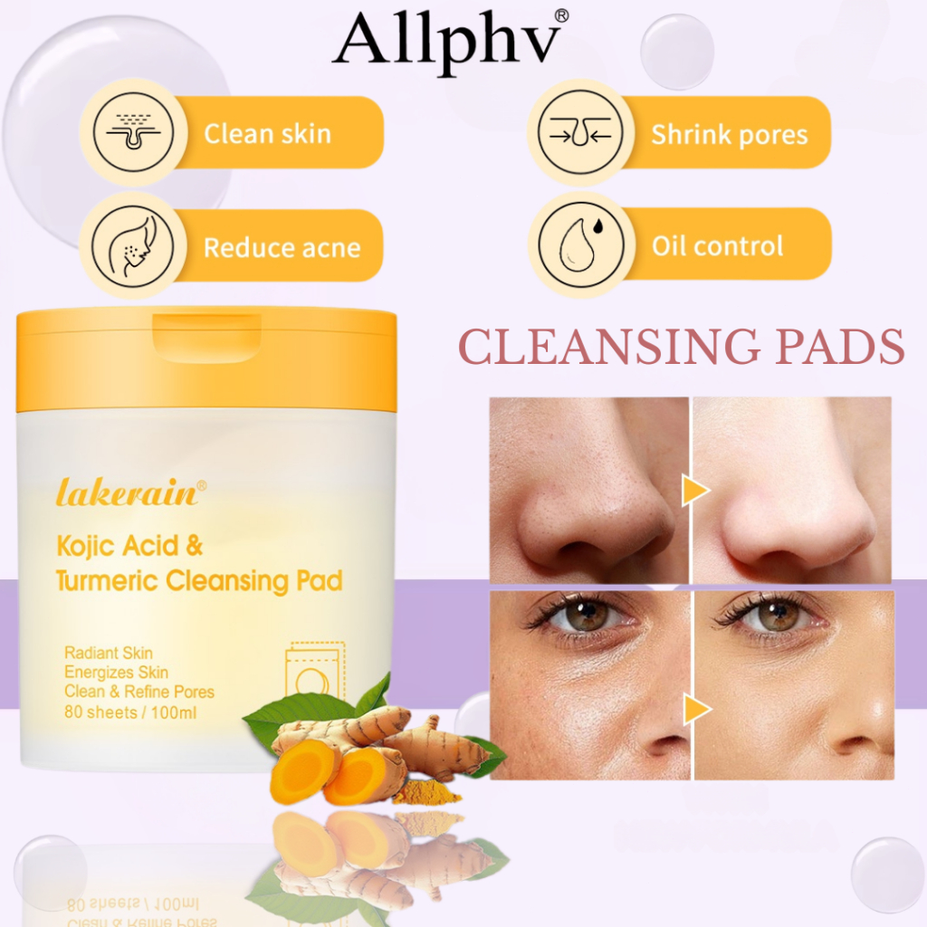 Cleansing Pad Kojic Acid Turmeric Cleansing Pad Kapas Toner Eksfoliasi Wajah