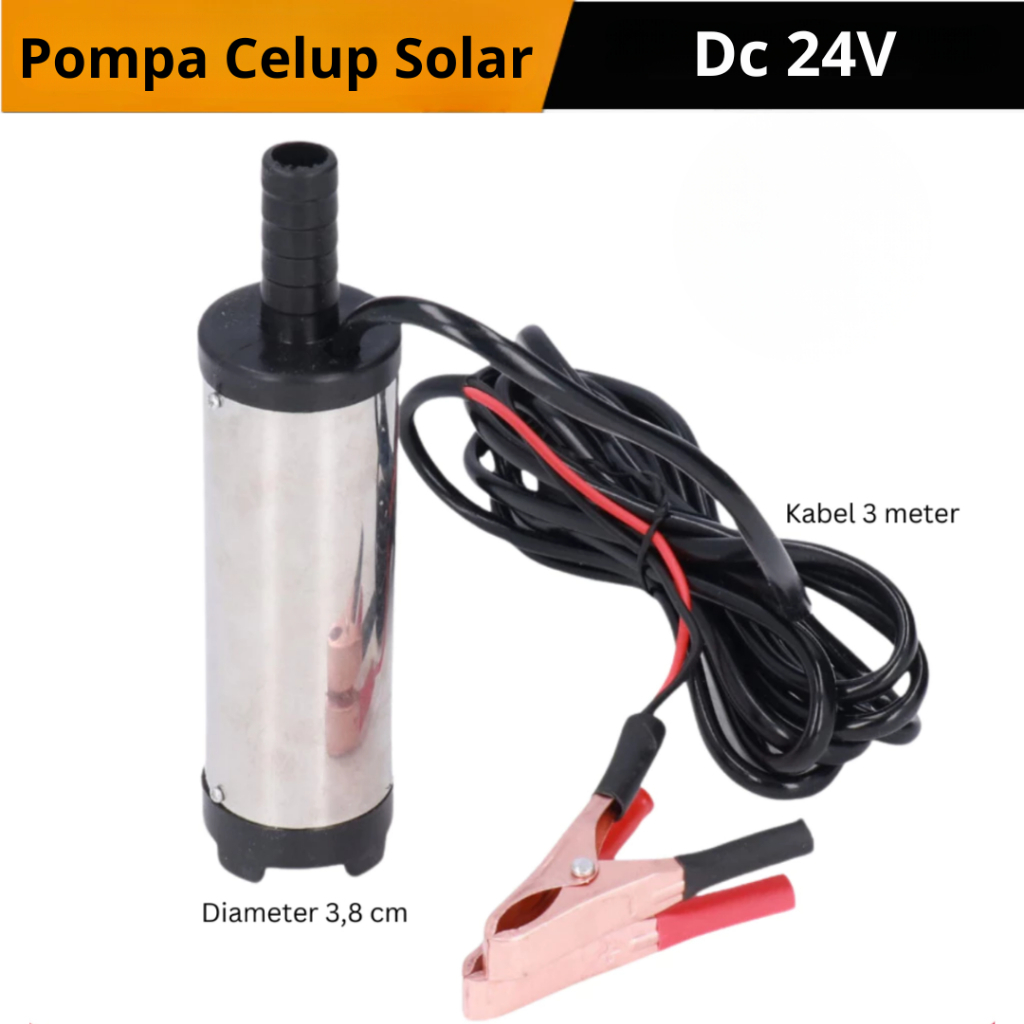 Pompa Celup Mini DC 24V Mesin Pompa Air Sedot Solar Pompa Celup Mini Pompa Minyak Solar DC 24 Volt