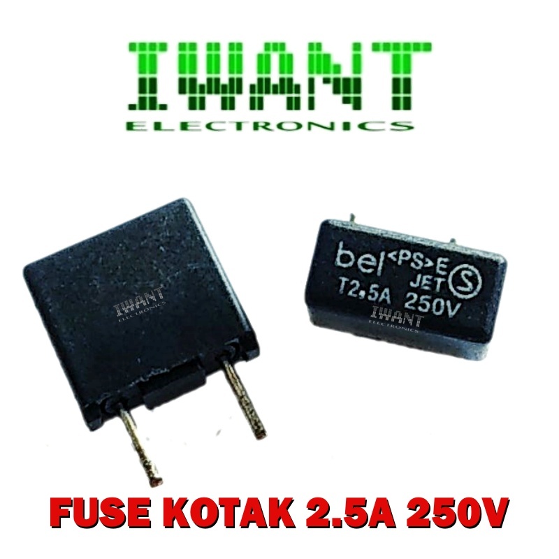 FUSE 2.5A 250V FUSE KOTAK 2,5A 250V SGSCT T2.5A 250V SIKRING 2.5A 250V FUSE KOTAK SQUARE SEKRING KOT