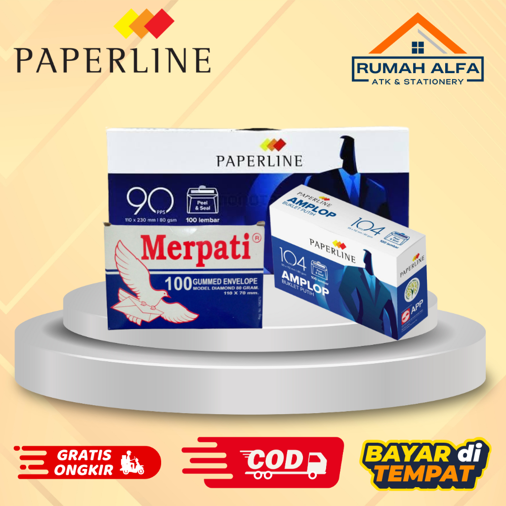 AMPLOP PUTIH PAPERLINE PLAIN ENVELOPE 104 90 PPS