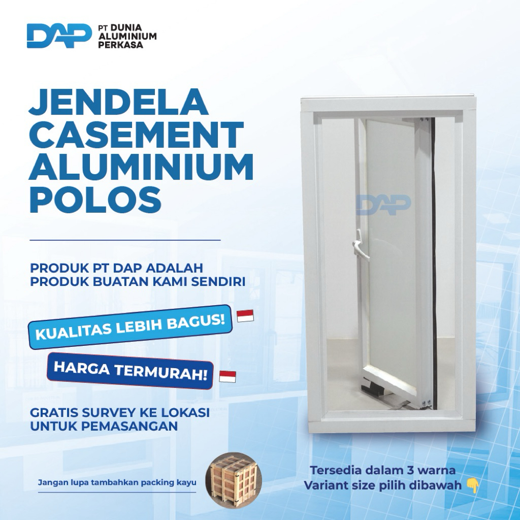 Jendela Aluminium Boven 50 x 100 (BISA PILIH ARAH BUKA JENDELA & JGN LUPA KLIK PACKING KAYU) Sudah A