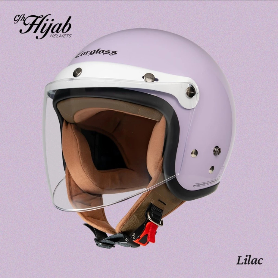 TOKOHELMBOGOR CARGLOSS PET RETRO CFH | SOLID LILAC | HELM HIJAB CARGLOSS CFH SINGLE VISOR
