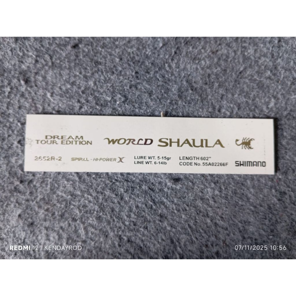 Water slide decal / decal basah shimano World shaula dream tour editions