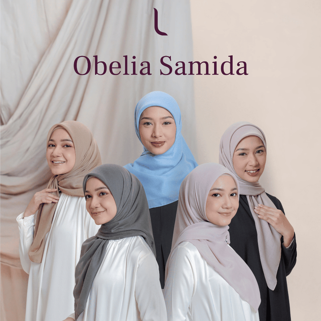 Elzatta Hijab Jilbab Segi Empat Scarf Polos Obelia Samida Special Bundling