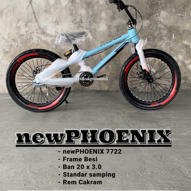 ( Khusus Kuri Cargo) Sepeda Anak cowok BMX ring 20 New phoenix Ban 3.0 Rem Cakram