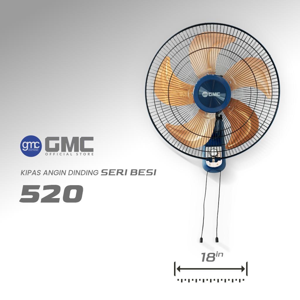 GMC Kipas Angin Dinding Besi 520 Wall Fan 18 Inch Remot