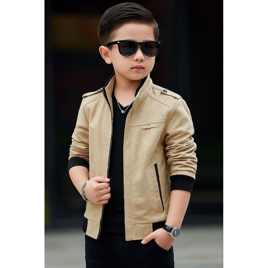 Jaket drill anak kain tebal adem arrokidz