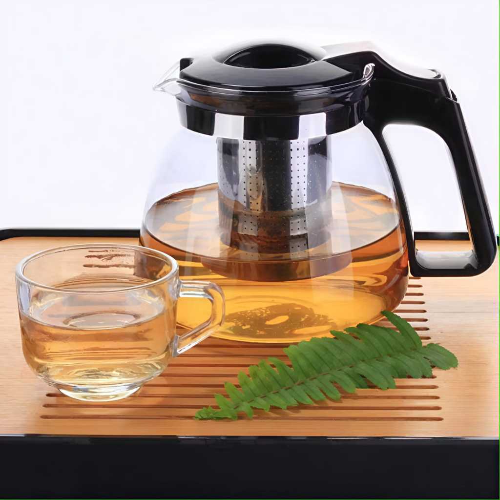 RG TEKO KACA 900ML Teapot / Teko Teh Kaca dengan Saringan TEKO KACA 900ML Teapot Teko Teh Kopi Kaca 