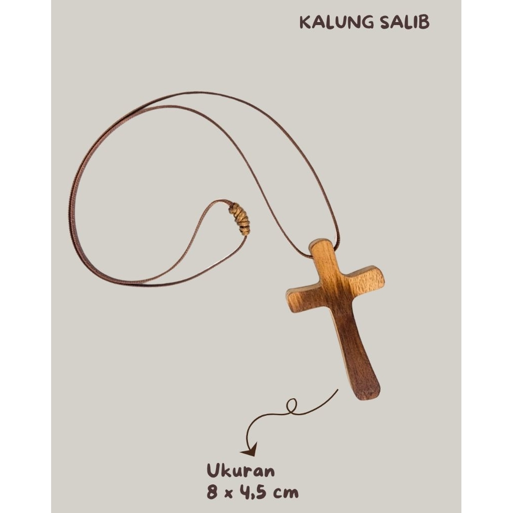 Kalung Salib Kayu
