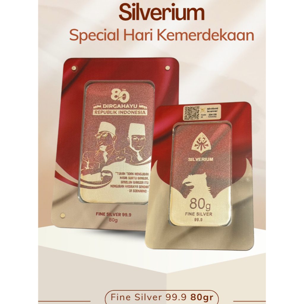 Silver Perak Batangan Silverium Edisi Hari Kemerdekaan