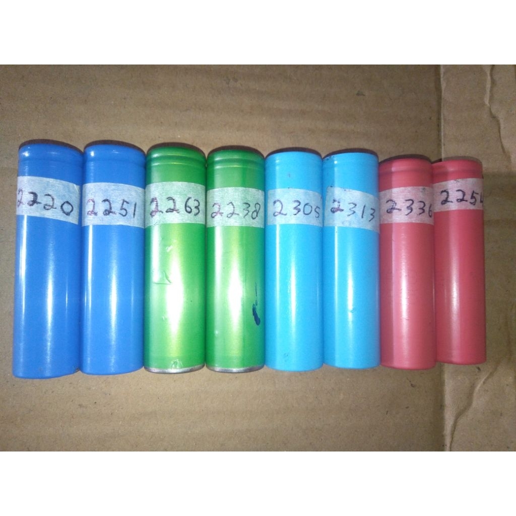 Batre Baterai Battery 18650 2000-2100+2200-2300 Mah Original Termurah Bekas Copotan Laptop Berkualit