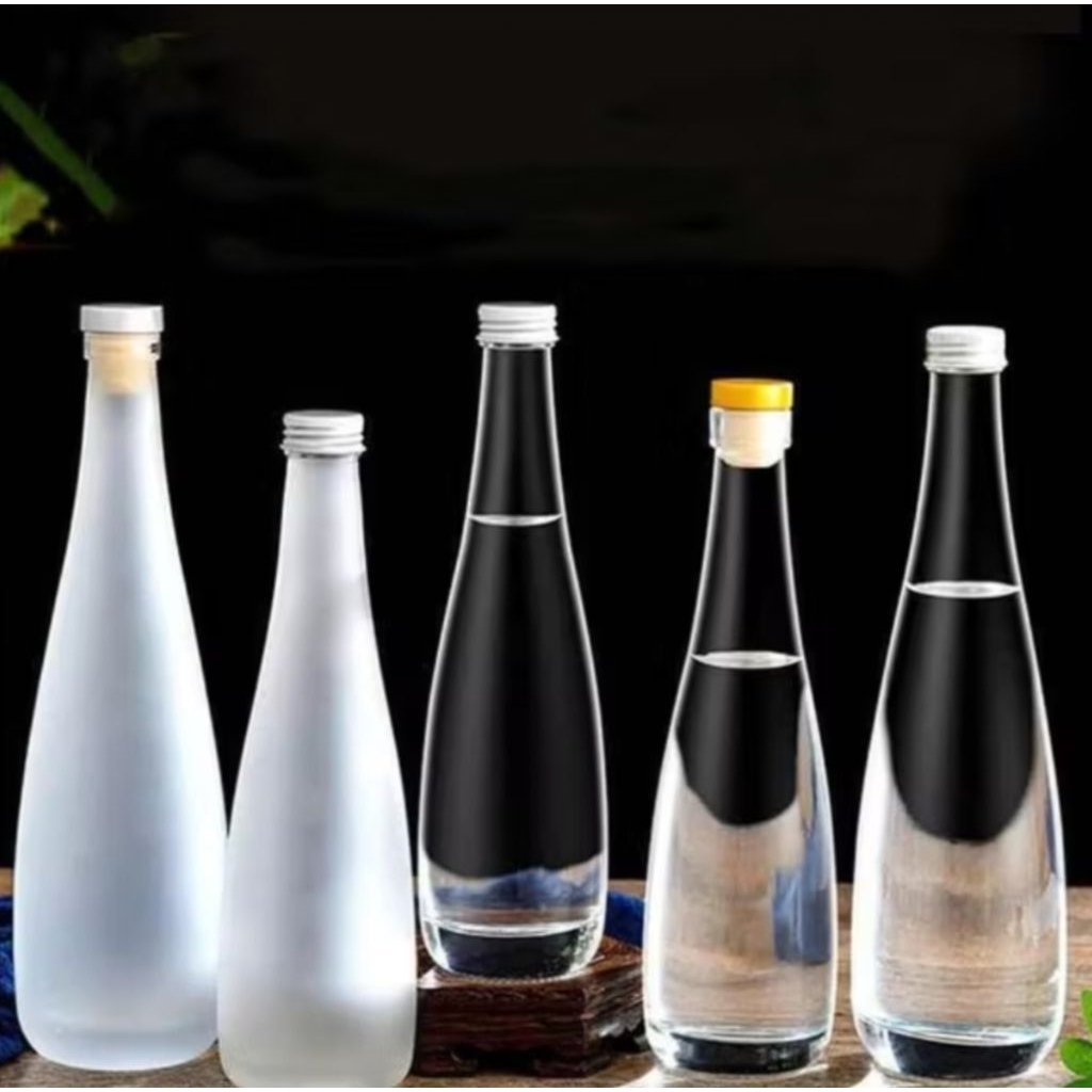 Tuansampurna || Botol Mineral Kaca Estetik | Botol air Mineral | Botol Pakai Ulang Kaca