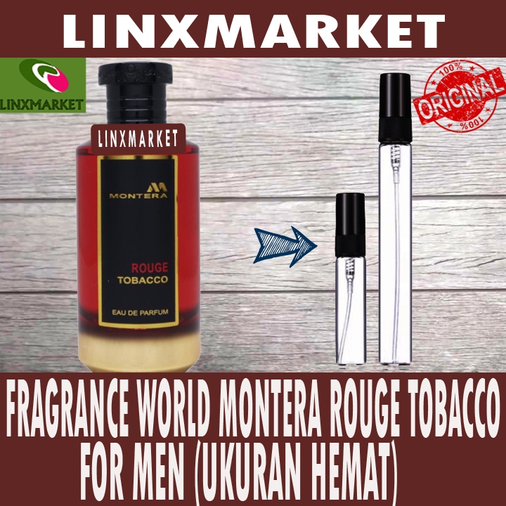 FW FRAGRANCE WORLD MONTERA ROUGE TOBACCO EDP EAU DE PARFUM UKURAN HEMAT