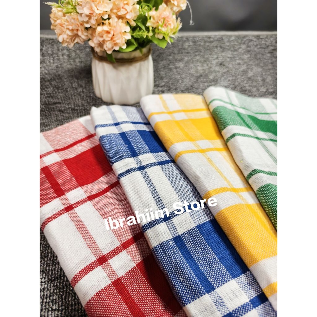 Serbet Katun Jumbo Premium 1 Lusin – Serbet Dapur Tebal Penyerap Air, Serbet Restoran & Rumah Tangga