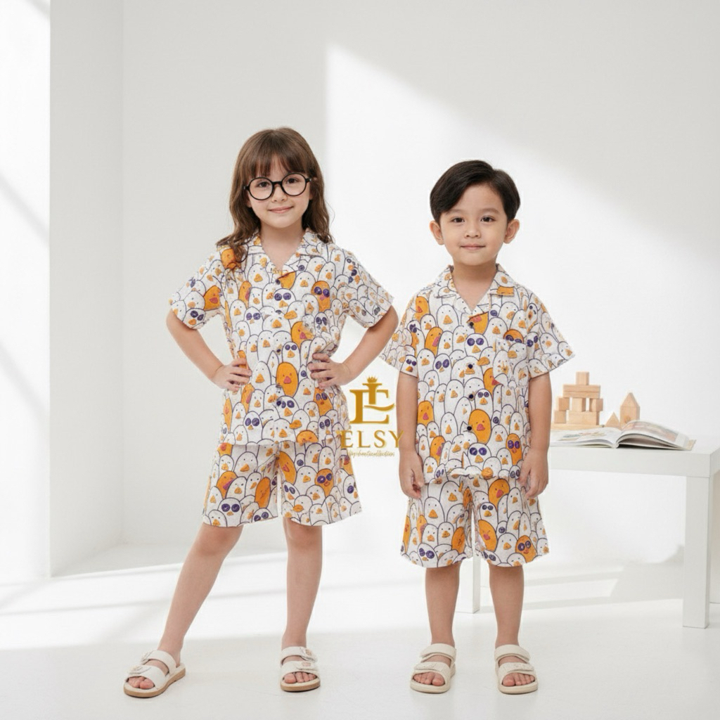 1-6TH SETELAN ANAK RAYON || PIYAMA ANAK || ONE SET RAYON ANAK
