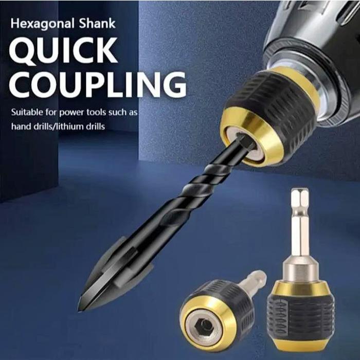 Adaptor Adapter Chuck Mata Bor Quick Change Release Sambungan Extension Drill Bit Bor Impact Tanpa K