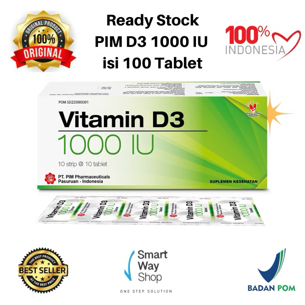 VITAMIN D3 1000 box strip dan 5 strip