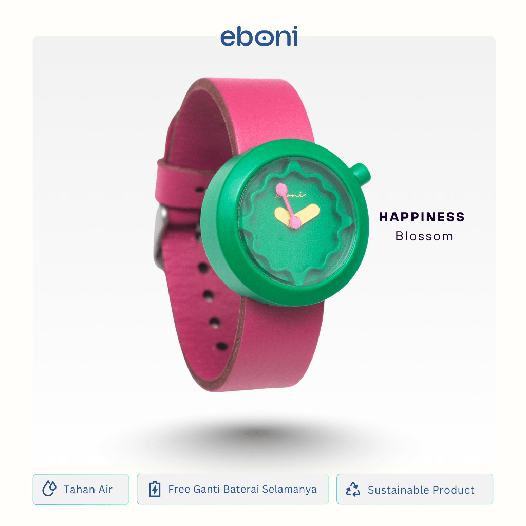 Eboni Jam Tangan Kayu Happiness - Blossom