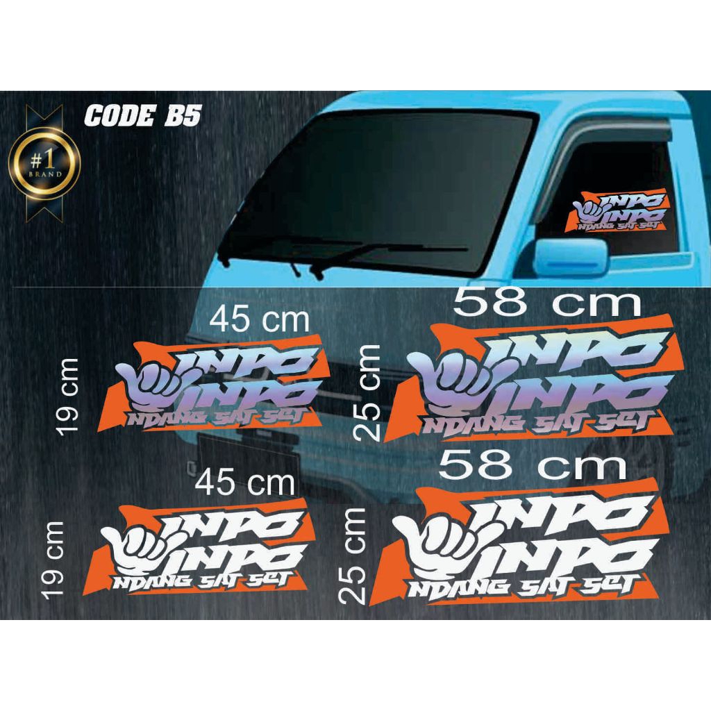 stiker mobil kata kata kaca samping mobil carry L300 granmax truck canter ragasa umplung Dyna giga c