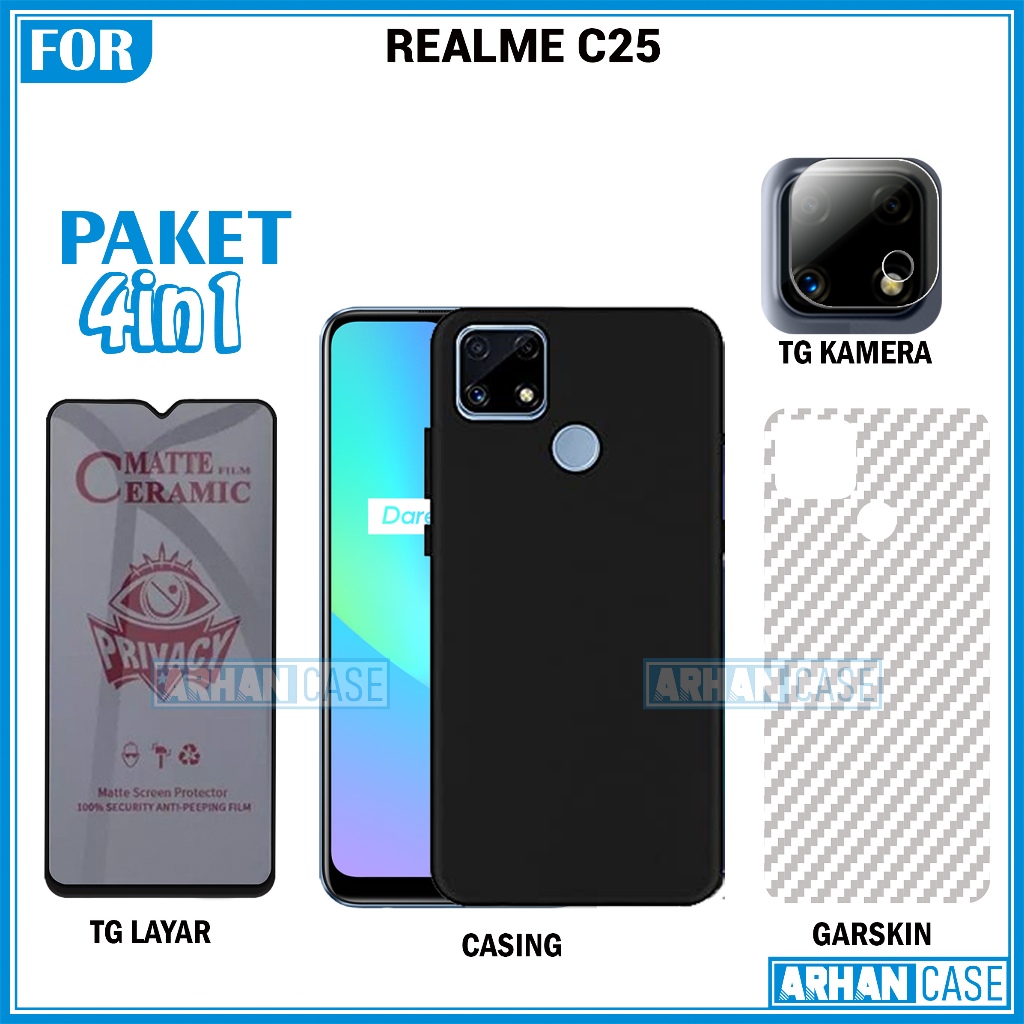 Paket Komplit Case Pro Realme C25 C25Y C25s Case Perlindungan Lengkap