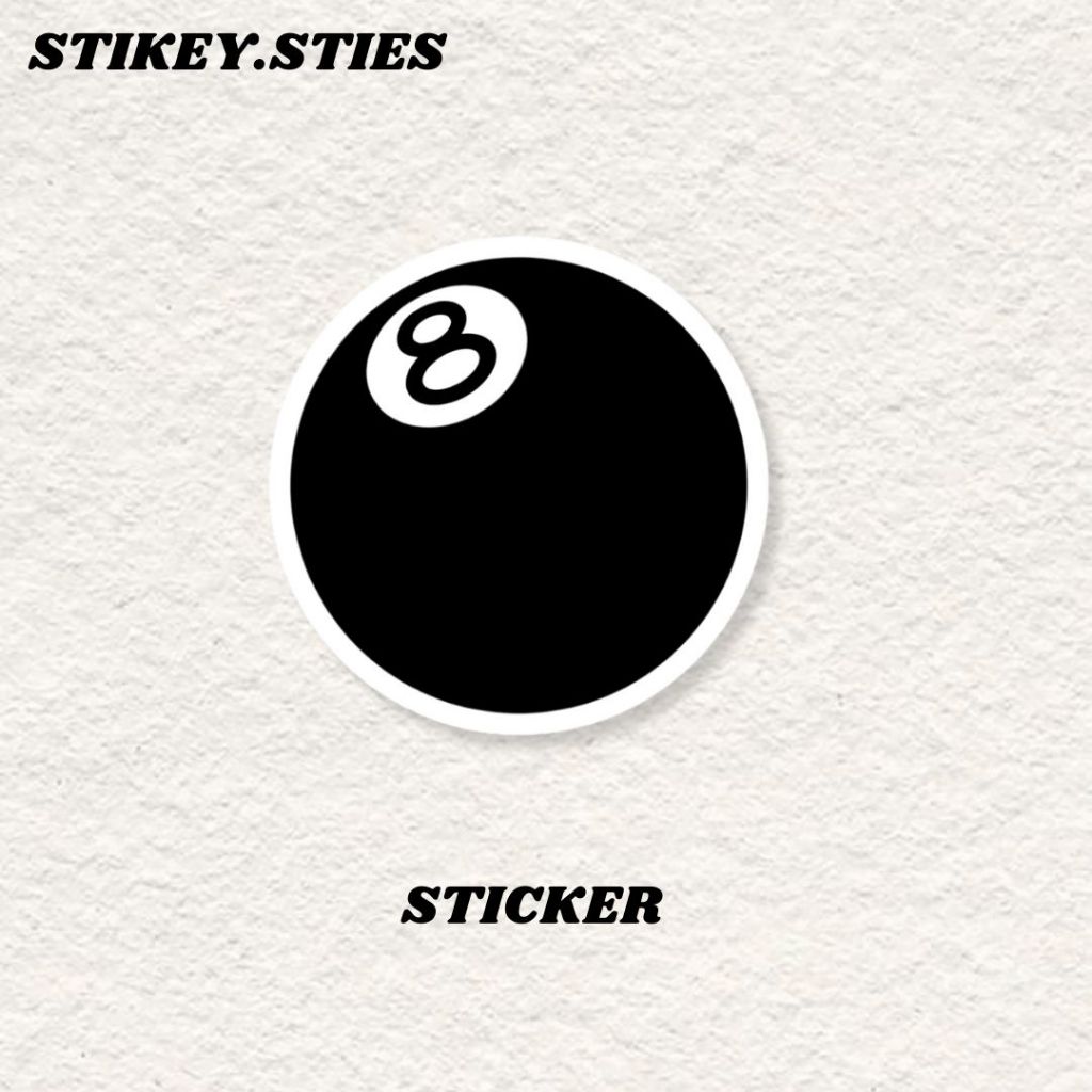 STICKER 8 BALL STUSSY AESTHETIC ANTI AIR VINYL /  STIKER HELM LAPTOP HP MOTOR TUMBLR TAS KOPER