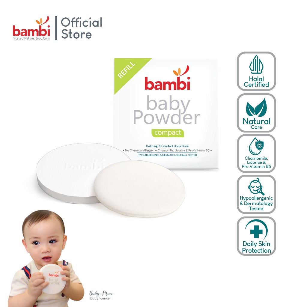 Bambi Baby Compact Powder - 40gr (REFILL)