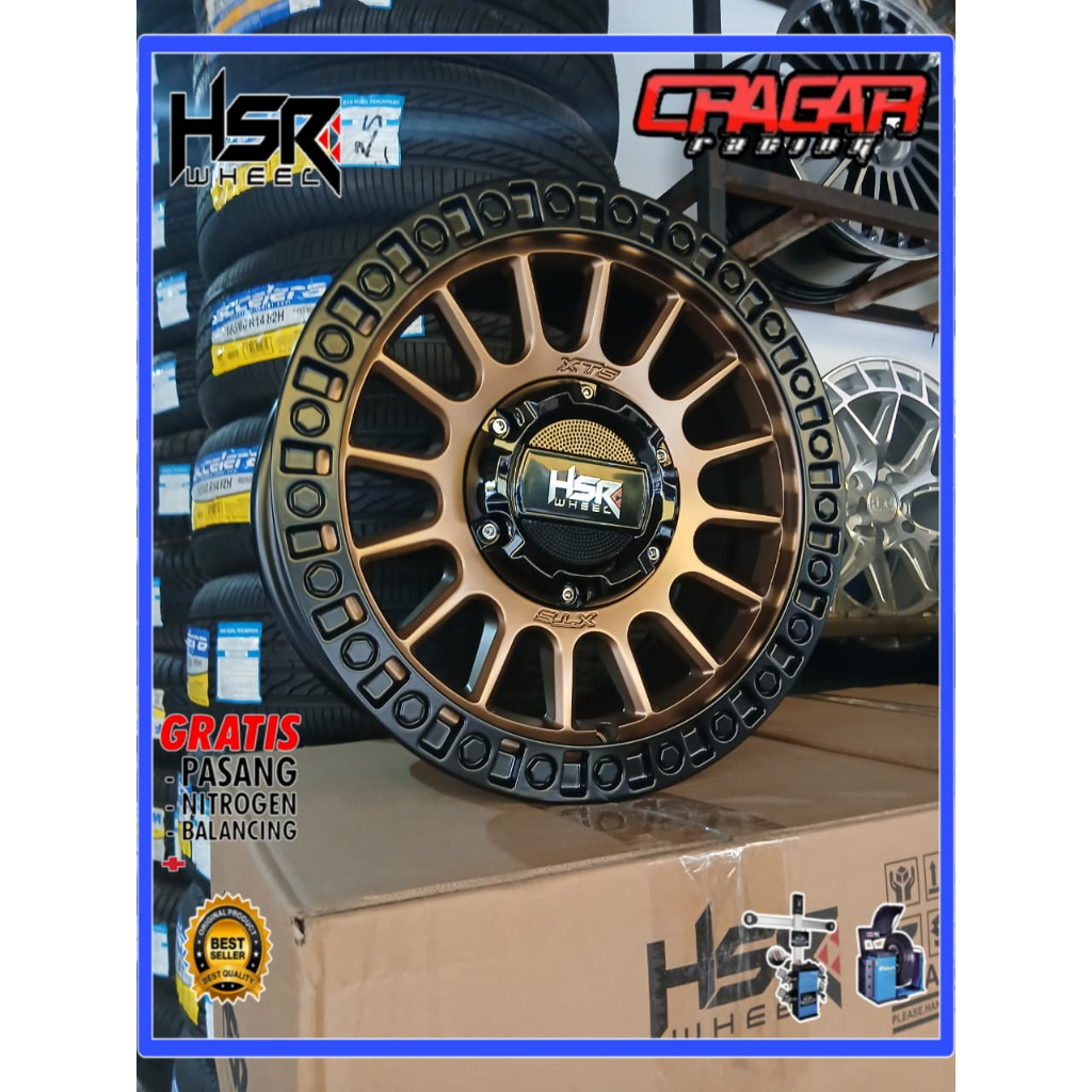 Velg Mobil Semi Offroad R14 Lubang 5 Hsr Xts 05 Untuk L300 Grandmax Kuda KIjang Dll