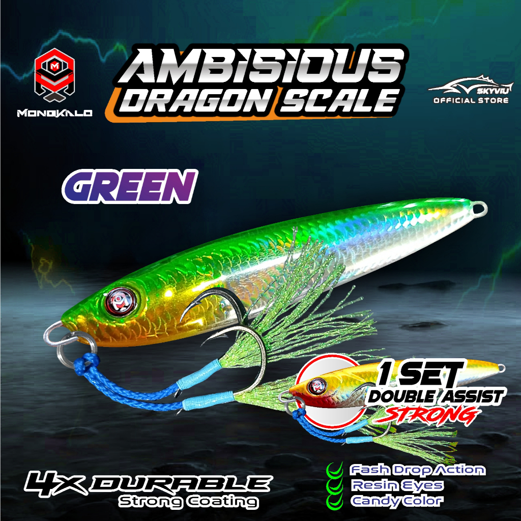 Mongkalo Ambisious Sisik-Kecil noGID noMotif Candy 100 Hijau