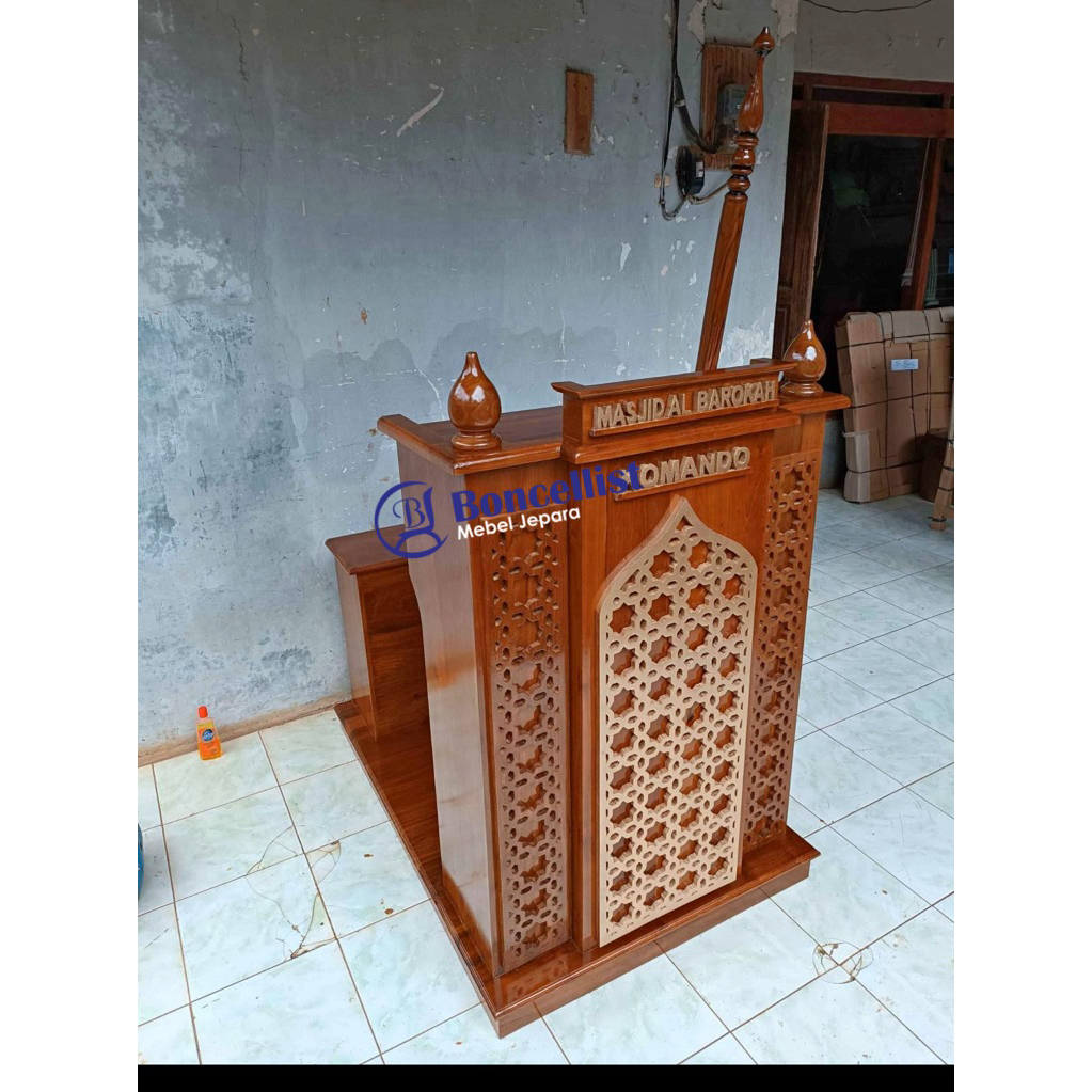 mimbar kayu jati mebel jepara