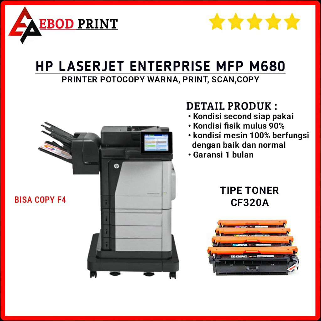 Printer hp color laserjet enterprise mfp M680 Printer fotocopy print scan copy A4 F4