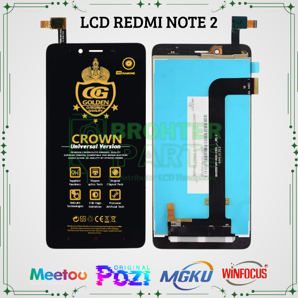 LCD XIAOMI REDMI NOTE 2 TOUCHSCREEN FULLSET COMPLETE ORIGINAL