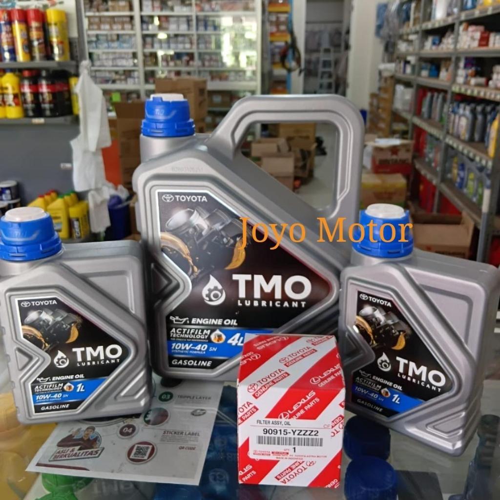 Paket Ganti Oli Asli Toyota TMO Bensin SAE 10W-40 6 Liter + Filter Oli Asli Innova Fortuner Bensin