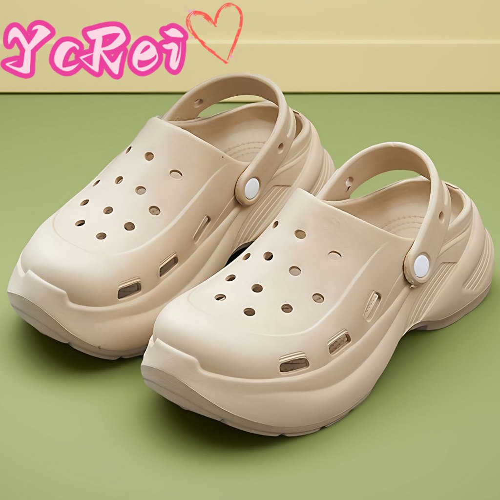 YcRei 2025 Sandal Jelly Wanita Terbaru Sandal Wanita Tebal Empuk Juga Anti Slip Ringan Tahan Lama