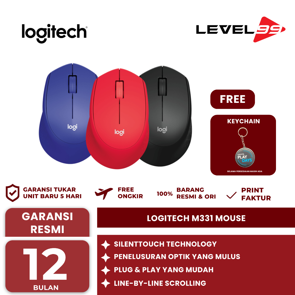 Logitech M331 Mouse Wireless Silent Click