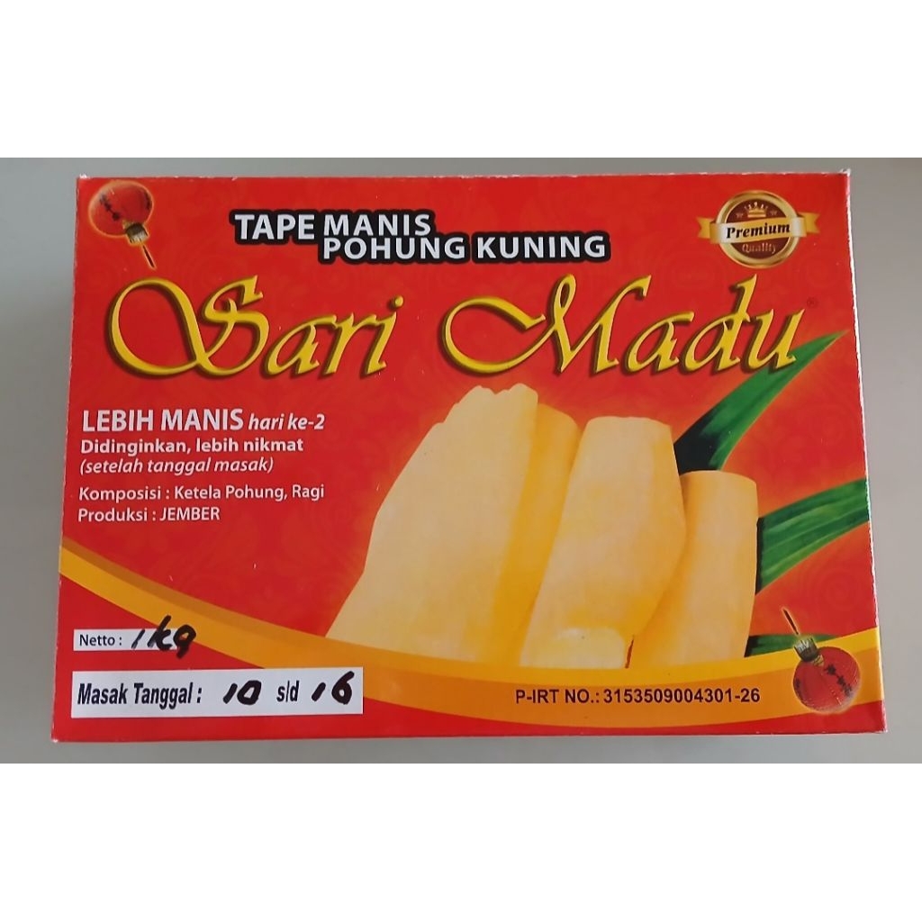 Tape Jember Tape Singkong Tape  Sari Madu 1kg 1000gr Asli Khas Jember