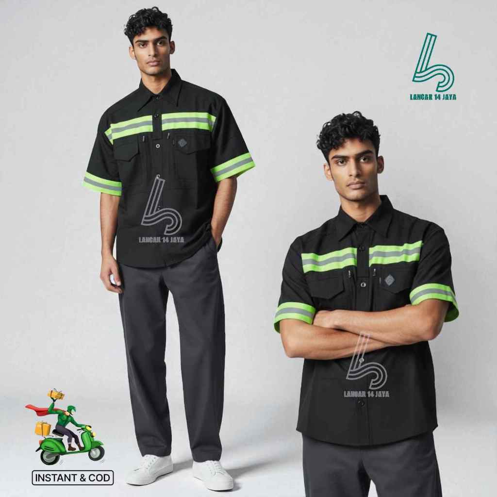 Kemeja Safety Pendek model MTac lengan Pendek / Baju RESKRIM Tangan Pendek / Kemeja M Tac mtac