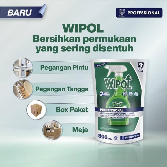 Wipol Power Cleaner Professional Refill 800 Ml Disinfektan Serbaguna