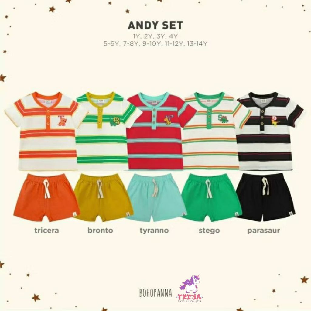 BOHOPANNA - Andy Set - Setelan Anak Cowok