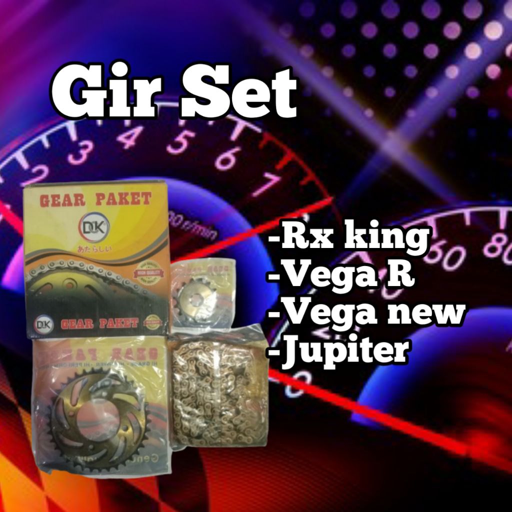 GEAR SET GIR SET MOTOR RX KING JUPITER VEGA NEW VEGA R