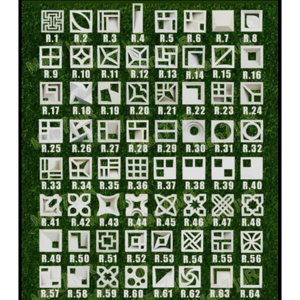 Roster minimalis modern roster beton putih