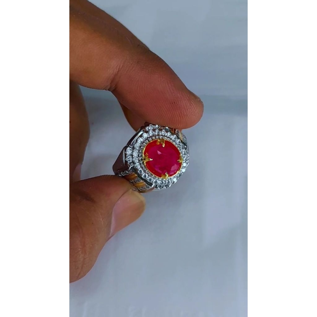 Ruby pinkish red + memo + perak