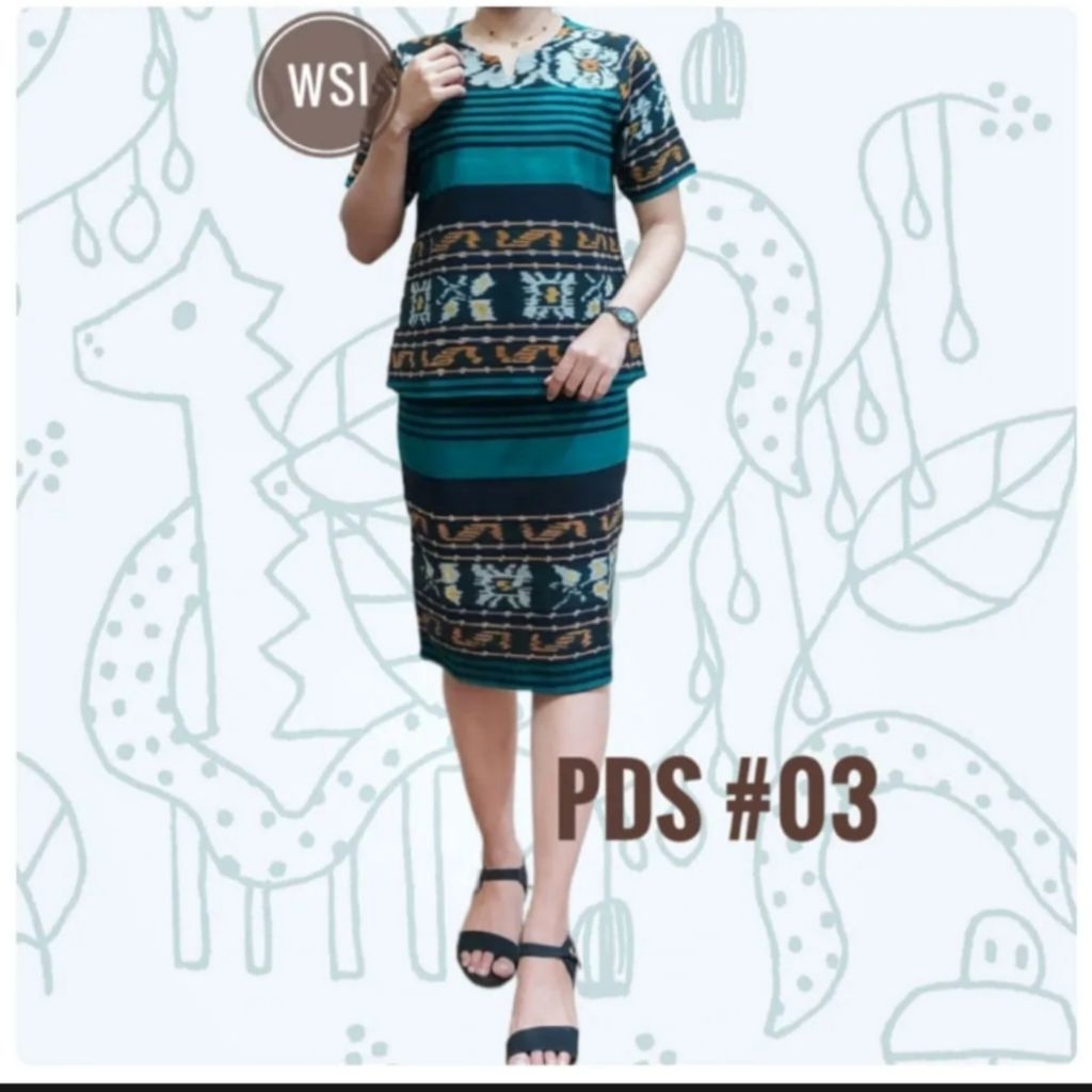 SETELAN ROK DAN BLUS TENUN